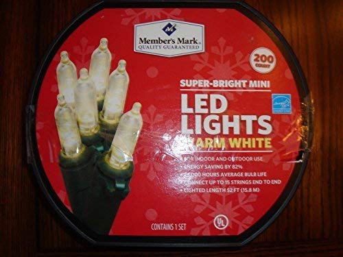 Members Mark Super-Bright Mini LED Lights 200 count Warm White NEW